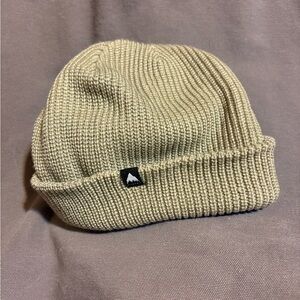 Burton Beige Winter Hat. Soft, synthetic, and low-profile